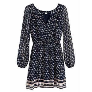 Max Studio Navy Geo Print Dress – Size Small